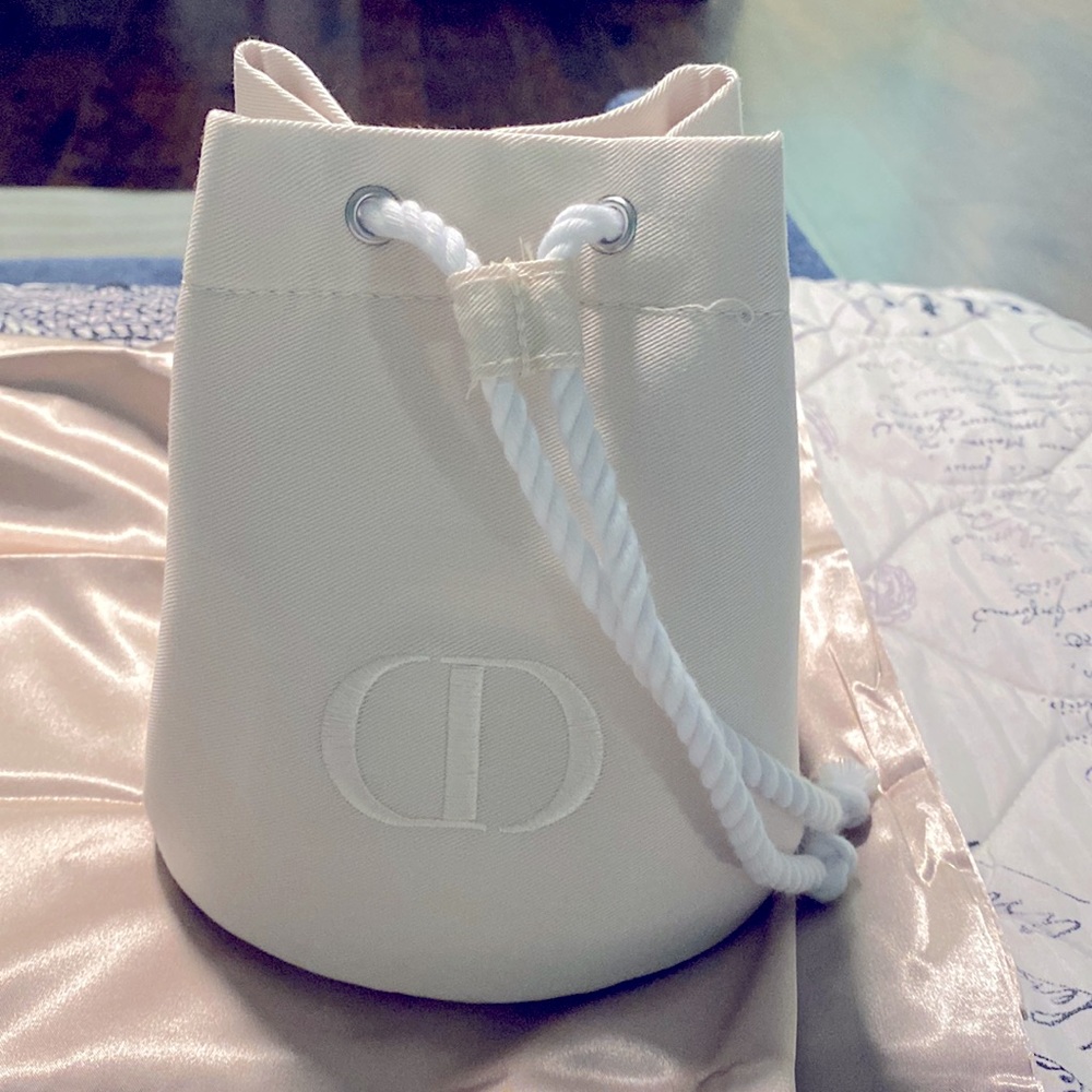 DIOR canvas cosmetic pouch
